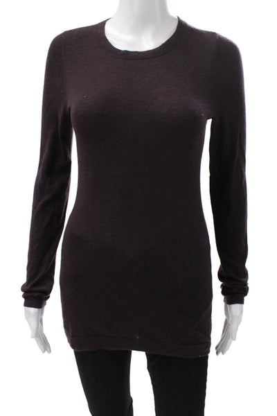Christopher Fischer Women Purple Cashmere Crewneck Pullover Size S