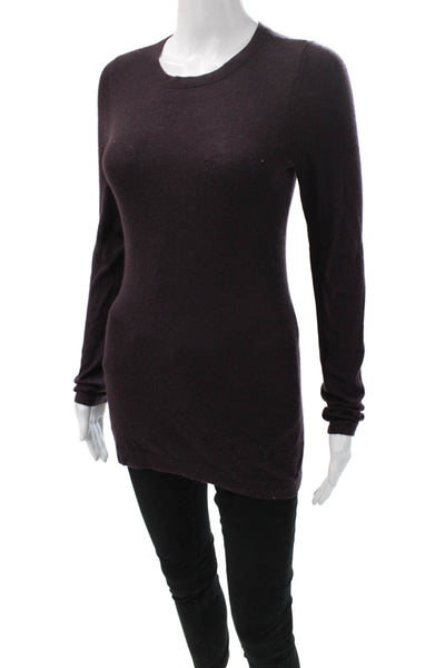 Christopher Fischer Women Purple Cashmere Crewneck Pullover Size S