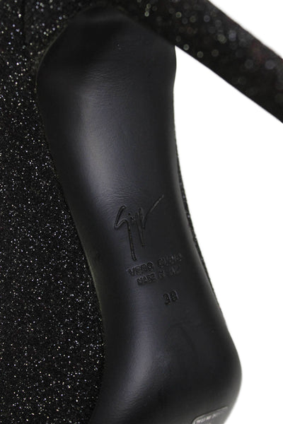 Giuseppe Zanotti Womens Pull On Ankle Boots Black Metallic Size 38 8
