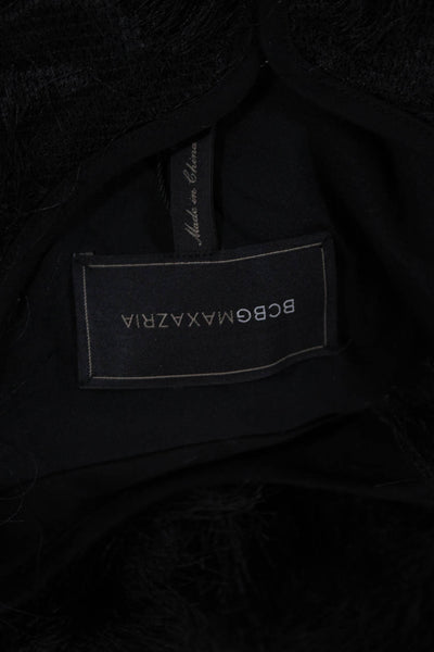 BCBG Max Azria Women Black Basic Jacket 3/4 Sleeve Polyester Size XL