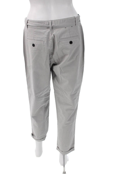 Banana Republic Womens Gray Chino Pants Tie Waist Size 2