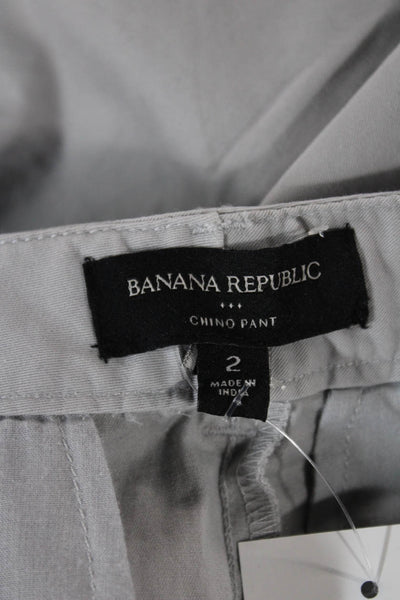 Banana Republic Womens Gray Chino Pants Tie Waist Size 2