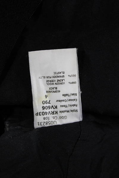 Michael Kors Women Sheath Dress Black Wool Short Sleeve Size 4