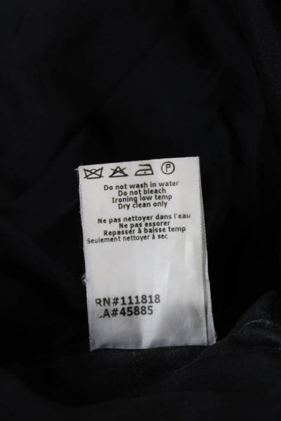 Michael Kors Women Sheath Dress Black Wool Short Sleeve Size 4