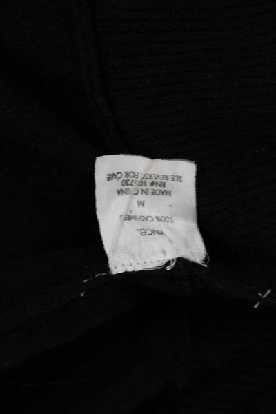 Vince Womens Cashmere Boat Neck Pullover Sweater Black Size M