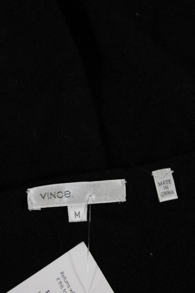 Vince Womens Cashmere Boat Neck Pullover Sweater Black Size M