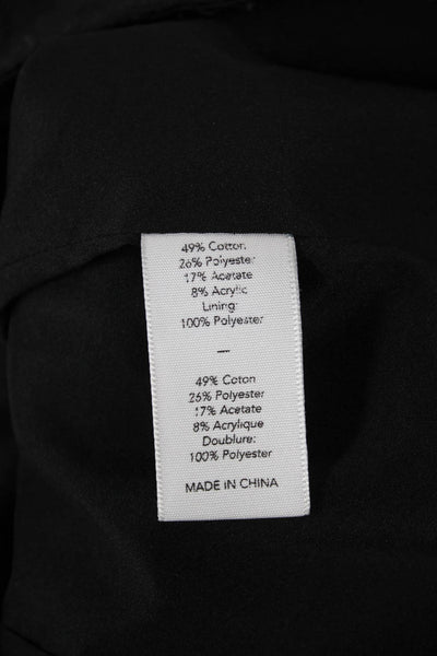Elizabeth & James Womens Biker Vest Black Zip Sleeveless Size 2