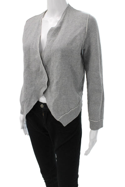 Alice + Olivia Womens Gray Wool V-Neck Cardigan Long Sleeve Size S