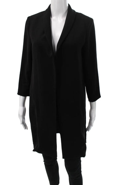 Drew Womens Basic Jacket Black Polyester 3/4 Sleeve Size S