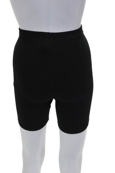 Sporty & Rich Women Biker Shorts Black Cotton Pull On Solid Fall Size 2XS