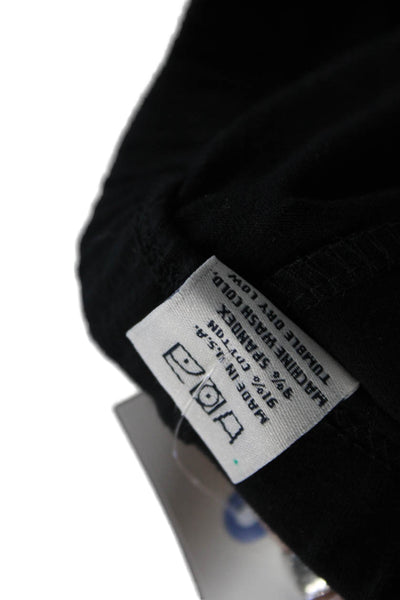 Sporty & Rich Women Biker Shorts Black Cotton Pull On Solid Fall Size 2XS