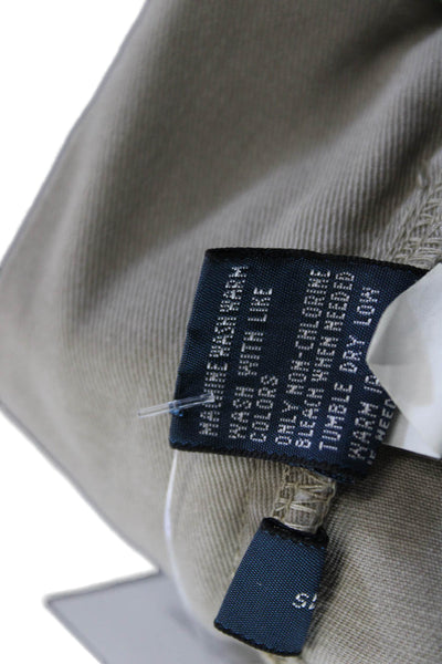 Polo Ralph Lauren Mens Chino Shorts Beige 100% Cotton Solid Button Size 34