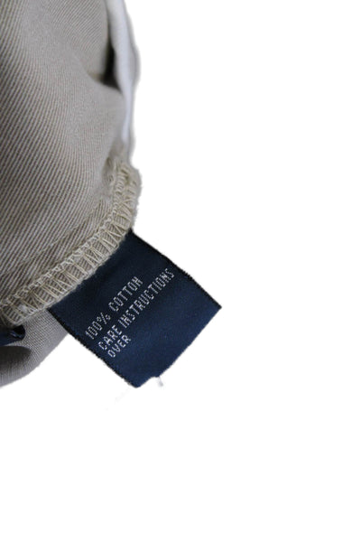 Polo Ralph Lauren Mens Chino Shorts Beige 100% Cotton Solid Button Size 34