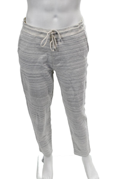 Club Monaco Mens Gray Striped Cotton Sweatpants Drawstring Size M