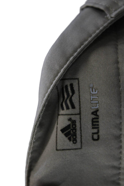 Adidas Mens Athletic Beige Polyester Button Shorts Size 34