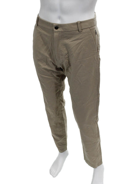 Lululemon Mens Beige Chino Pants Button Closure Size 34