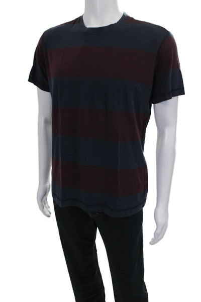 Lululemon Mens Short Sleeves Crew Neck Polo Shirt Blue Size Medium