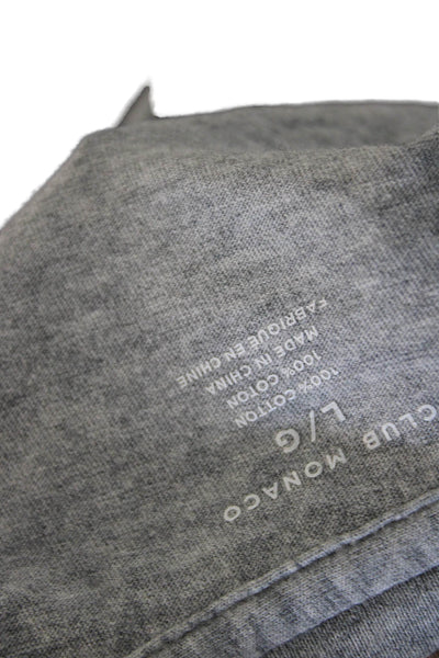 Club Monaco Mens Gray Colorblock Cotton T-Shirt Size L