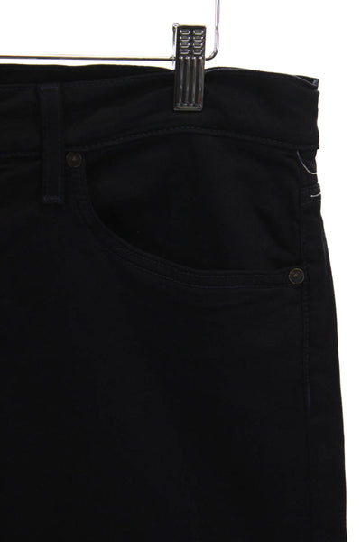 Joes Mens Black Straight Jeans Cotton Blend Button Fly Size 32