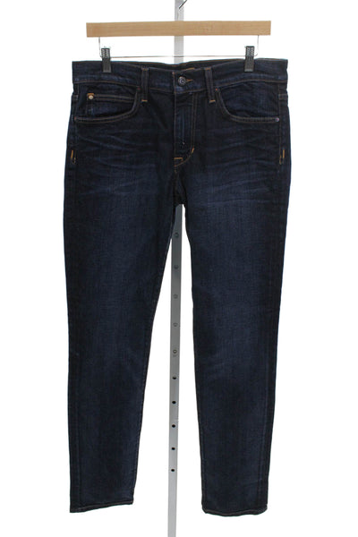 Joes Mens Straight Jeans Blue Cotton Blend Button Fly Size 32