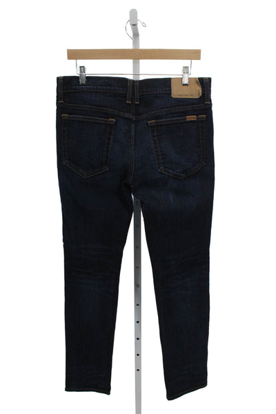 Joes Mens Straight Jeans Blue Cotton Blend Button Fly Size 32