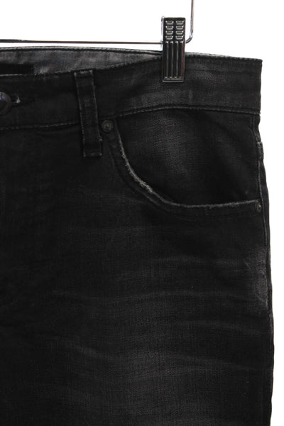 Joes Mens Skinny Black Cotton Blend Jeans Size 32