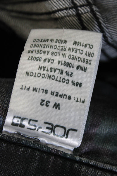 Joes Mens Skinny Black Cotton Blend Jeans Size 32