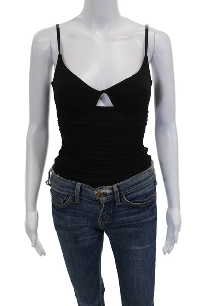 Jonathan Simkhai Womens Bodysuit Black Sweetheart Viscose Size S