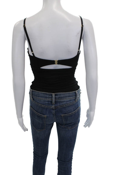Jonathan Simkhai Womens Bodysuit Black Sweetheart Viscose Size S