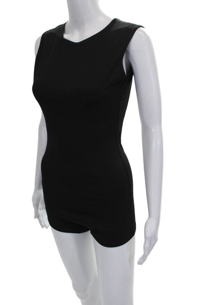 Edikted Womens Black Sleeveless Romper Round Neck Size S