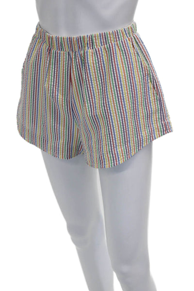 Kimberly Taylor Womens Casual Rainbow Striped Shorts Pull On Size XS