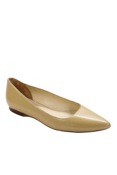 Cole Haan Womens Leather Pointed Toe Flats Beige Size 8.5