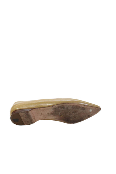 Cole Haan Womens Leather Pointed Toe Flats Beige Size 8.5
