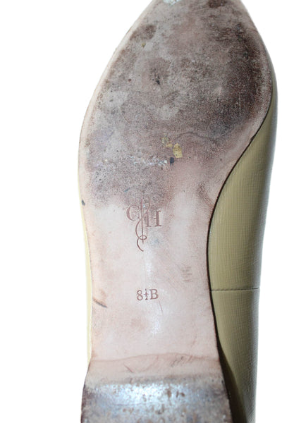 Cole Haan Womens Leather Pointed Toe Flats Beige Size 8.5