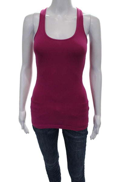 Lululemon Womens Basic Pink Sleeveless Scoop Neck Tank Polyester Blend Size S