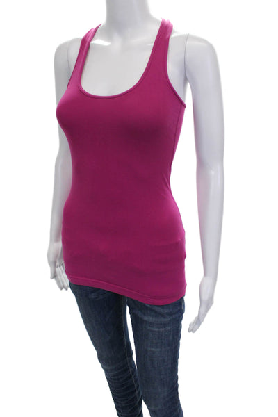 Lululemon Womens Basic Pink Sleeveless Scoop Neck Tank Polyester Blend Size S