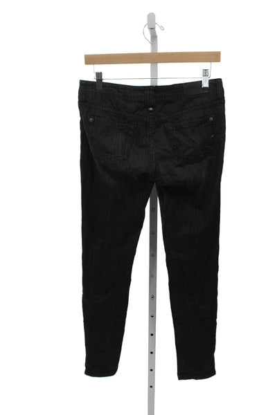 Genetic Denim Womens Skinny Jeans Black Low Rise Size 26