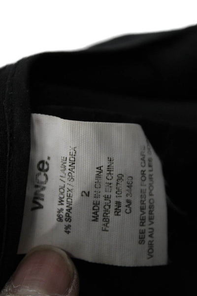 Vince Women Dress Pants Black Wool Zip Inseam 27 Size 2