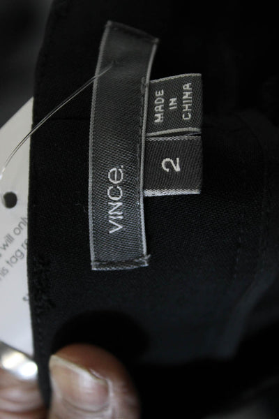Vince Women Dress Pants Black Wool Zip Inseam 27 Size 2