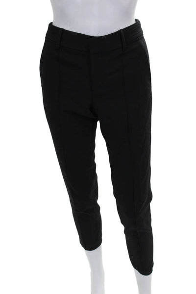Vince Womens Cropped Black Wool Zip Pants Size 2
