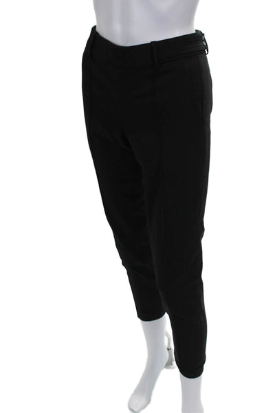 Vince Womens Cropped Black Wool Zip Pants Size 2