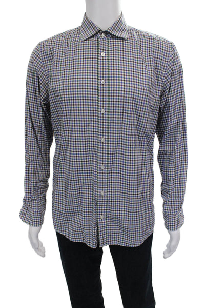 Rodd & Gunn Mens Collared Check Multicolor Button Up Long Sleeve Cotton Size M