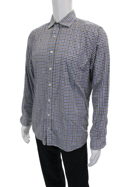 Rodd & Gunn Mens Collared Check Multicolor Button Up Long Sleeve Cotton Size M