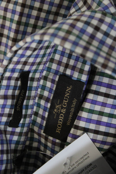 Rodd & Gunn Mens Collared Check Multicolor Button Up Long Sleeve Cotton Size M