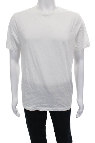 Theory Mens White Short Sleeve T-Shirt 100% Pima Cotton Size M