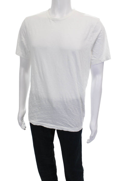 Theory Mens White Short Sleeve T-Shirt 100% Pima Cotton Size M