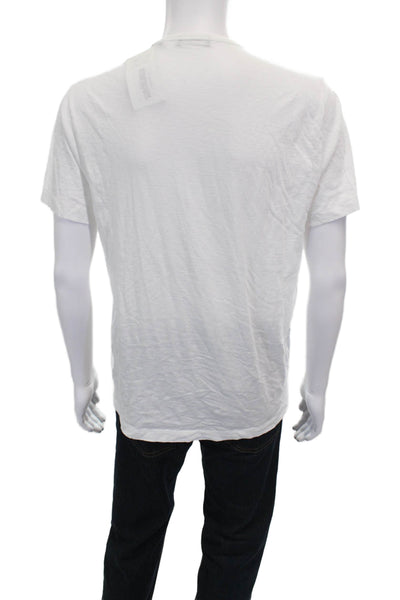Theory Mens White Short Sleeve T-Shirt 100% Pima Cotton Size M