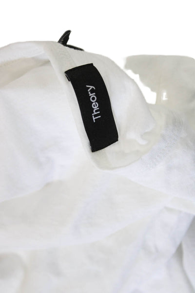 Theory Mens White Short Sleeve T-Shirt 100% Pima Cotton Size M