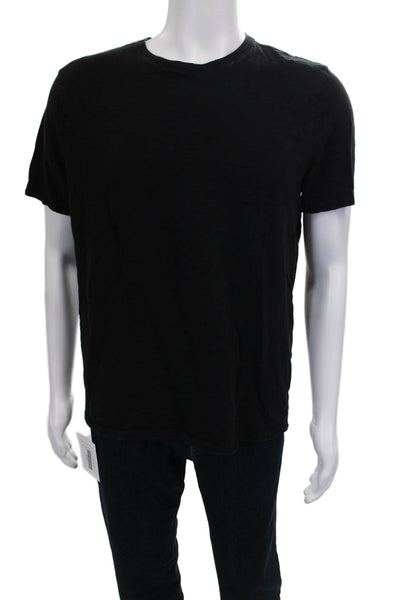 Vince Mens Black Cotton T-Shirt Crew Neck Short Sleeve Size M