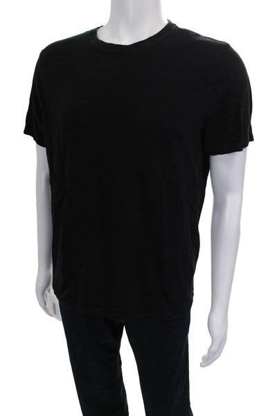 Vince Mens Black Cotton T-Shirt Crew Neck Short Sleeve Size M
